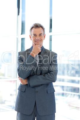 Smiling senior businessman