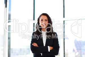 Smiling businesswoman