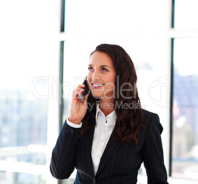 businesswoman talking on phone