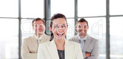 young businesswoman in office