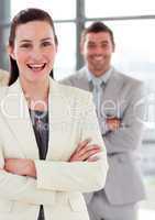 Smiling businesswoman