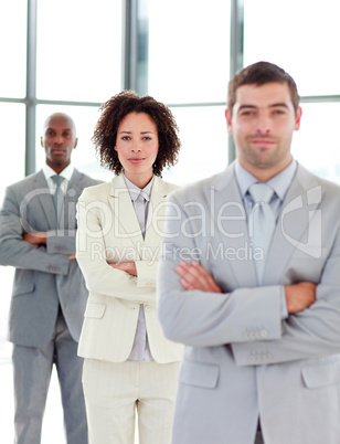 businesswoman with folded arms