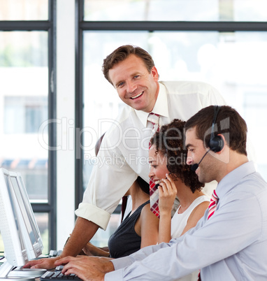 manager in a call center