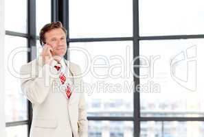 Businessman speaking on a phone