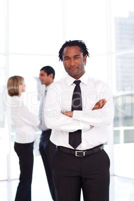 businessman with folded arms