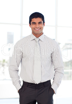 Businessman smiling at the camera