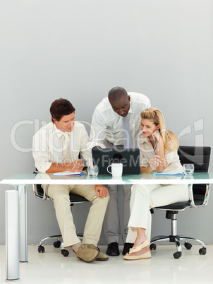 Business people discussing in an office