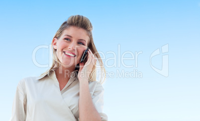 Beautiful girl speaking on phone