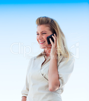 Beautiful girl speaking on phone