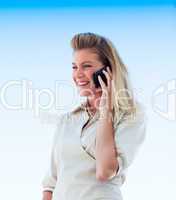 Beautiful girl speaking on phone
