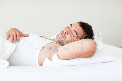 Man sleeping in bed