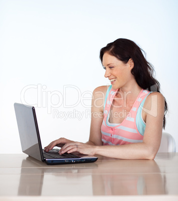 Attractive woman using a laptop