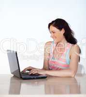 Attractive woman using a laptop