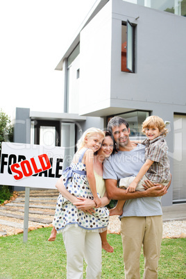 Family buying a house