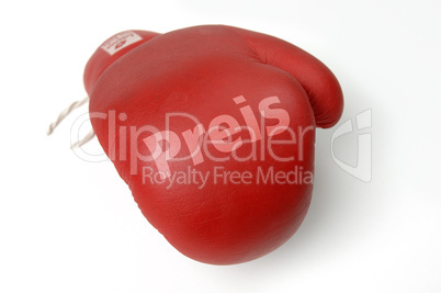 Roter Boxhandschuh, Aufdruck Preis