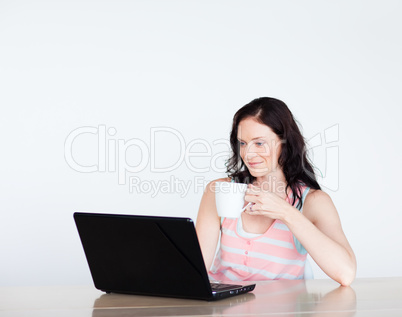 Businesswoman working at home