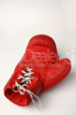 Roter Boxhandschuh