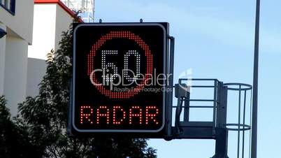 Police speed camera radar