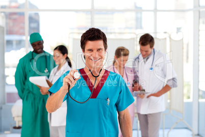Group of doctors working in a hospital