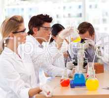 Scientists working in a laboratory