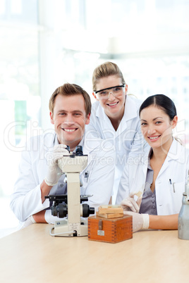 Science students working in a laboratory