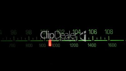 Radio receiver fm tune dial panel