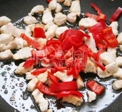 Fleisch mit paprika