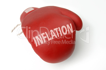 Roter Boxhandschuh Inflation