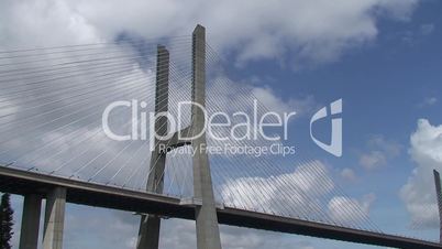 Time lapse of large bridge
