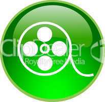3D Button grün Filmrolle