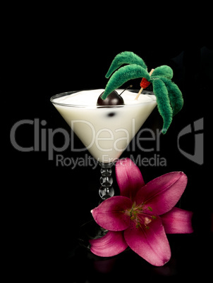 Yogurt Cocktail with lilly