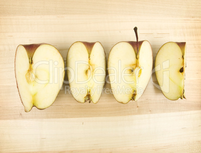 Sliced apple four ways