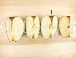 Sliced apple four ways