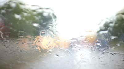 rain and Car driving