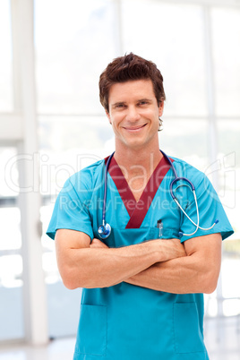 Young Confident doctor looking at camera