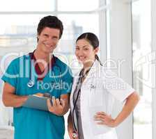 Portrait of Doctors in a hospital looking happy