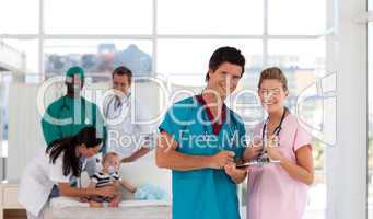 Portrait of Doctors in a hospital looking happy