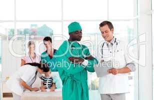 Doctors in a hospital looking after a patient