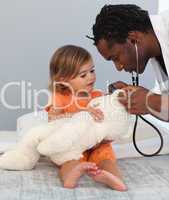 Doctor with a child in a hospital