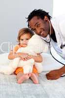 Doctor with a child in a hospital