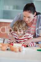 Mother playing with her Son