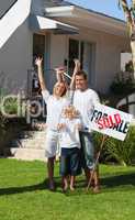 Family happy to have bought a home