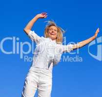 Woman Jumping in the air