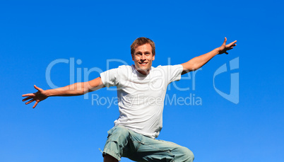 Man jumping in the air