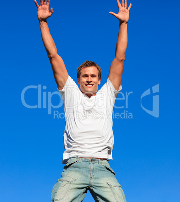 Man jumping in the air