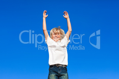 boy Jumping in the air