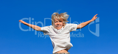 boy Jumping in the air