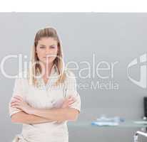 Confident Business woman looking at camera