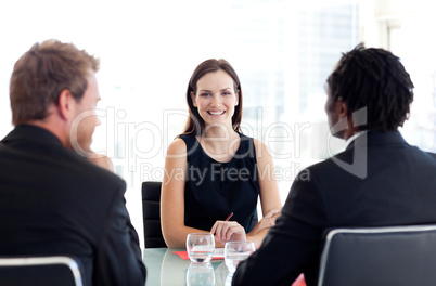 People in a business meeting