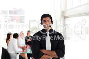 Businessman with arms folded